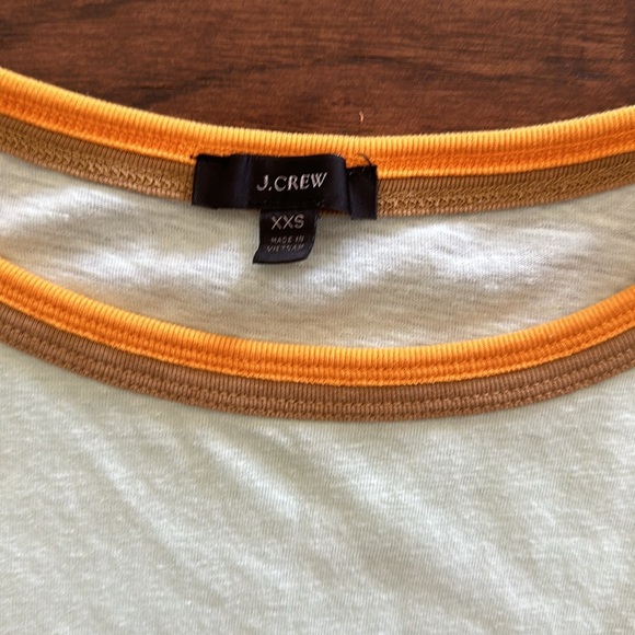J Crew Retro Style Ringer Tee XXS - Picture 2 of 5